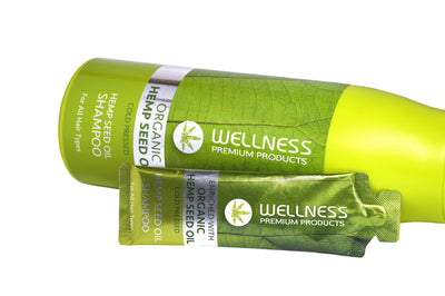 Zestaw Szampon Wellness Premium Zielony + Fioletowy